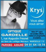 Krys optique gardelle: technopole de chateau gombert 1 rue augustin fresnel 13013 MARSEILLE. lunette solaire, lunette vue, optique ... tel; 0491641974